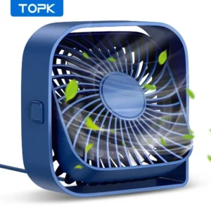 kf-S61b8e3f893634985a96d6b816ccc9599V-TOPK-USB-Desk-Fan-Strong-Airflow-Quiet-Operation-3-Speed-Wind-Mini-Table-Fan-360-Rotatable USB Desk Fan Strong Airflow