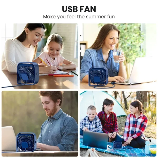 USB Desk Fan Strong Airflow