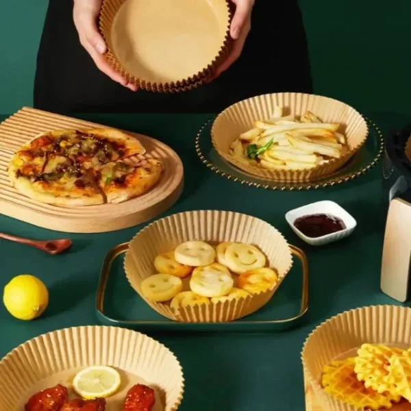 kf-S9a43f7cd709248a39143601b7f103d66I-50-100PCS-Air-Fryer-Disposable-Paper-Liner-Non-Stick-Special-Round-Size-Baking-Papers-for-Cooking 50/100PCS Air Fryer Disposable Paper