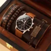 Men Watch Luxury Bracelet Set