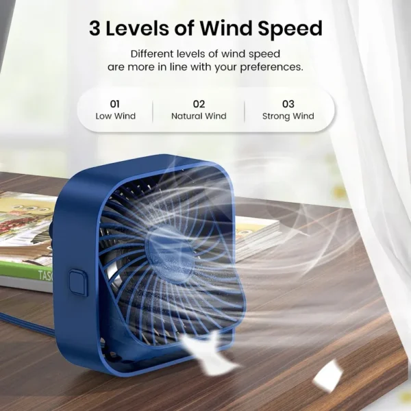 USB Desk Fan Strong Airflow