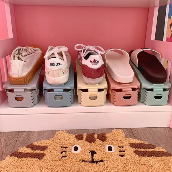 6Pcs Durable Adjustable Shoe Organizer